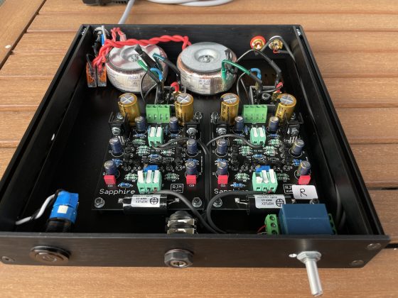 DIY RJM Sapphire Headphone Amplifier Build Inside